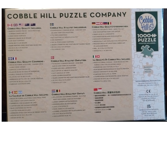 Cobble Hill Paris Street Scene Puzzle 1000‎ Piece Sealed Random Cut Poster - Picture 2 of 5